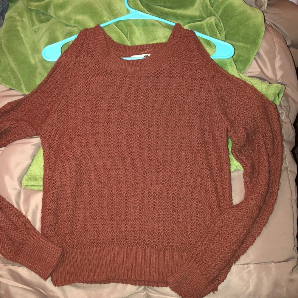 Cold shoulder sweater